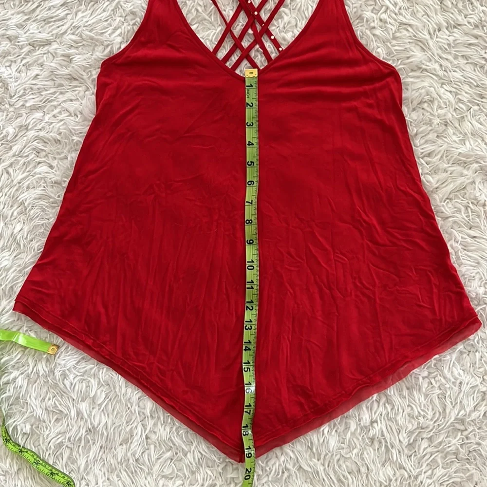 Candies Tank Top Red Gold Party Festival Size Medium - Picture 13 of 13